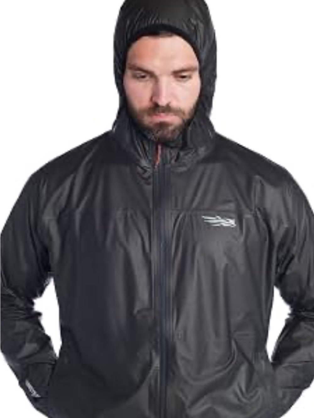 Sitka-Men's Black Hooded Lightweight Rain Jacket-GORE-TEX